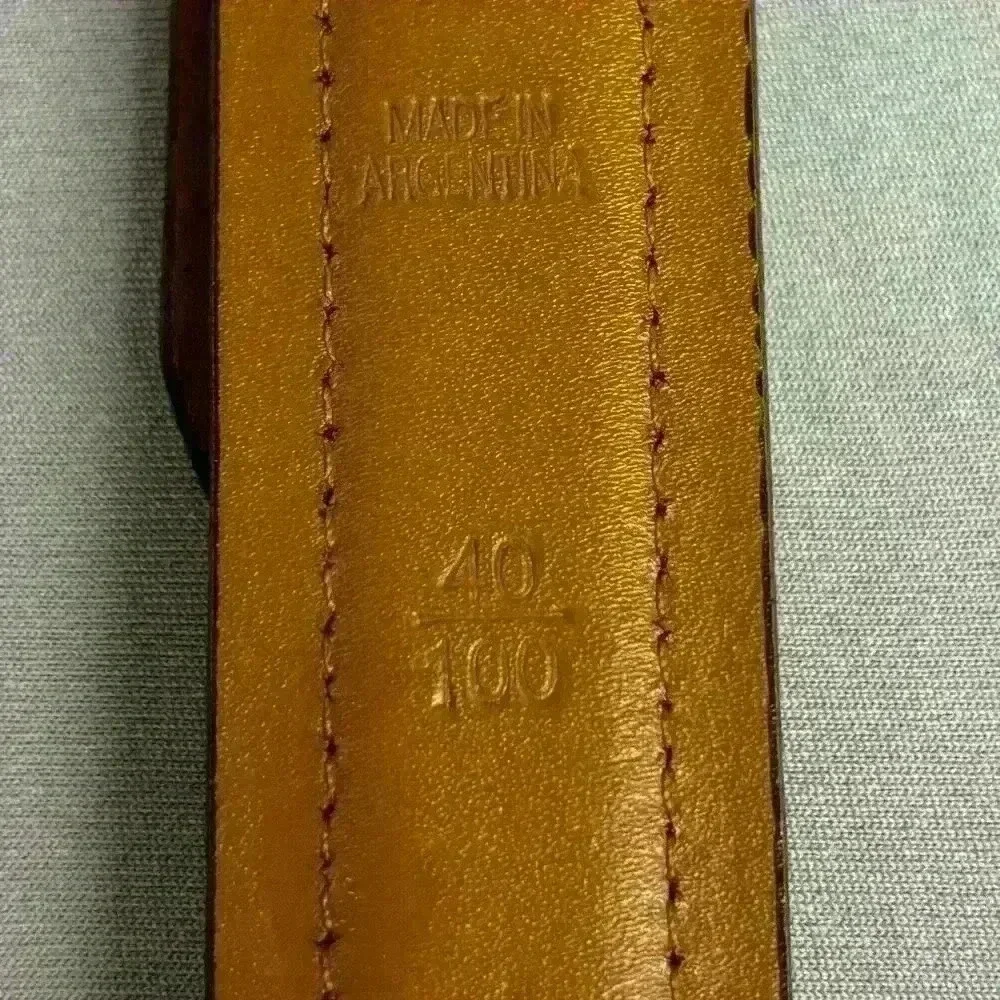 Men's 40 x 1 inch Chaps Leather Belt in Cognac in